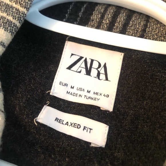 Men’s Oversized Plaid Button-Down Shirt | Size M | Zara - Picture 5 of 6